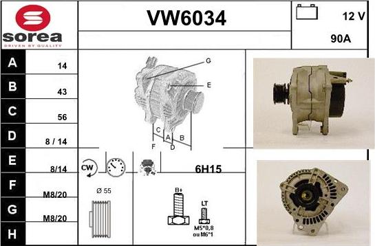 Sera VW6034 - Alternateur cwaw.fr