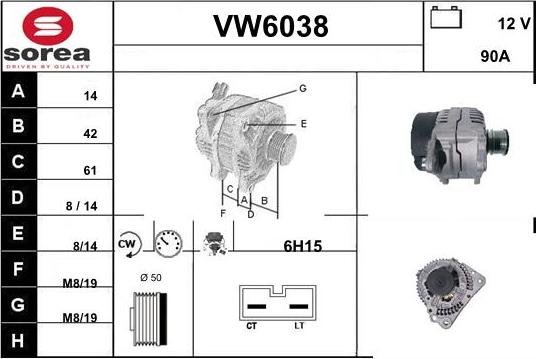 Sera VW6038 - Alternateur cwaw.fr