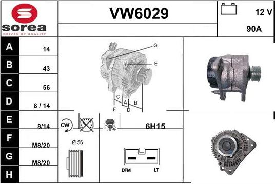 Sera VW6029 - Alternateur cwaw.fr