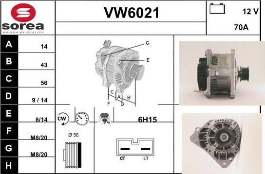 Sera VW6021 - Alternateur cwaw.fr