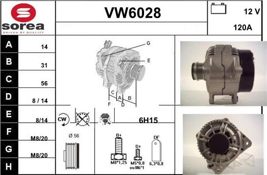 Sera VW6028 - Alternateur cwaw.fr