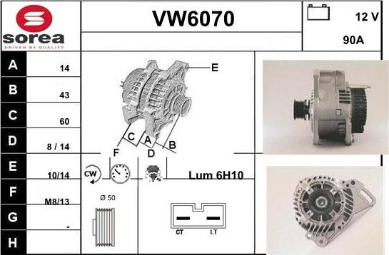 Sera VW6070 - Alternateur cwaw.fr