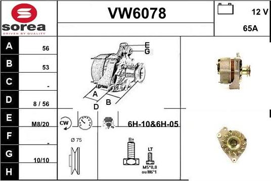 Sera VW6078 - Alternateur cwaw.fr