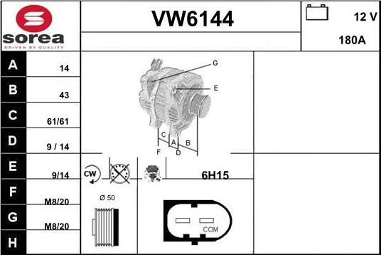 Sera VW6144 - Alternateur cwaw.fr