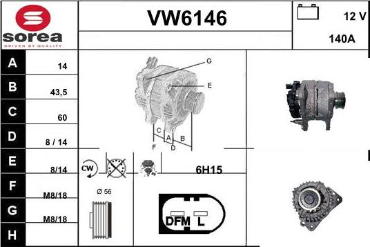 Sera VW6146 - Alternateur cwaw.fr