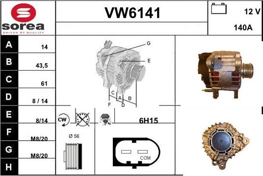 Sera VW6141 - Alternateur cwaw.fr