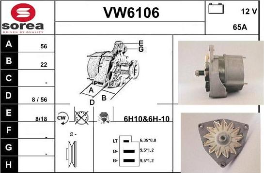 Sera VW6106 - Alternateur cwaw.fr