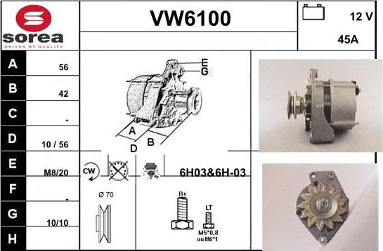 Sera VW6100 - Alternateur cwaw.fr