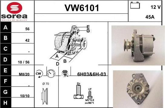 Sera VW6101 - Alternateur cwaw.fr