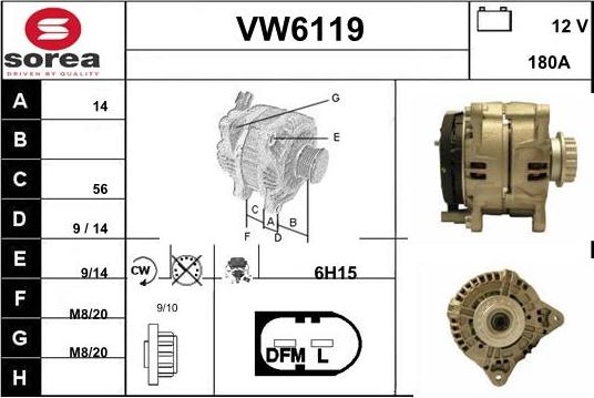 Sera VW6119 - Alternateur cwaw.fr