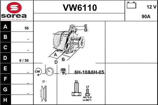 Sera VW6110 - Alternateur cwaw.fr