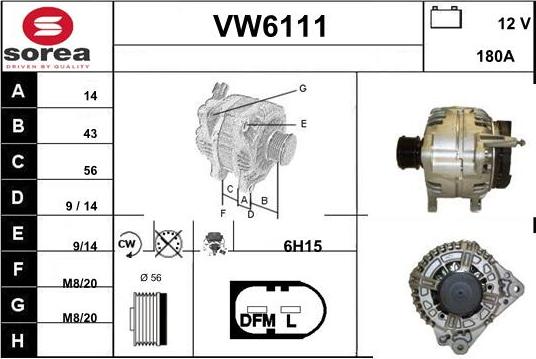 Sera VW6111 - Alternateur cwaw.fr