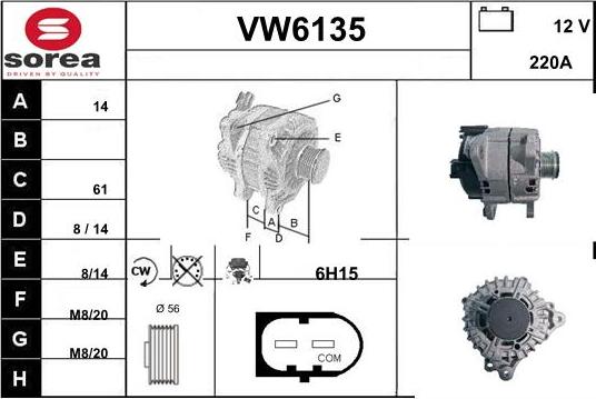 Sera VW6135 - Alternateur cwaw.fr