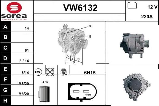 Sera VW6132 - Alternateur cwaw.fr