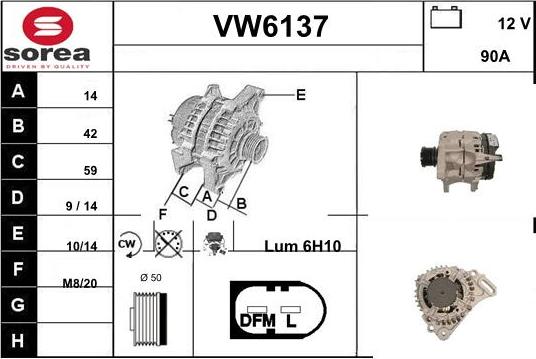 Sera VW6137 - Alternateur cwaw.fr