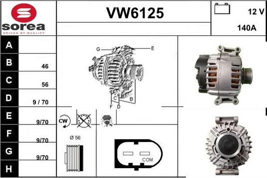 Sera VW6125 - Alternateur cwaw.fr