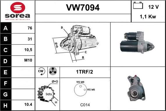 Sera VW7094 - Démarreur cwaw.fr