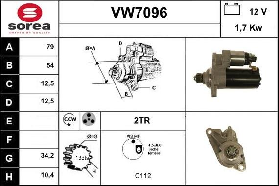 Sera VW7096 - Démarreur cwaw.fr