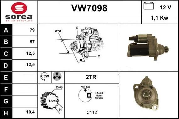 Sera VW7098 - Démarreur cwaw.fr