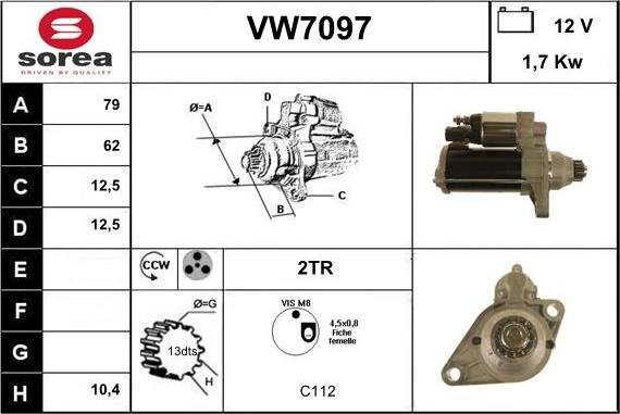 Sera VW7097 - Démarreur cwaw.fr