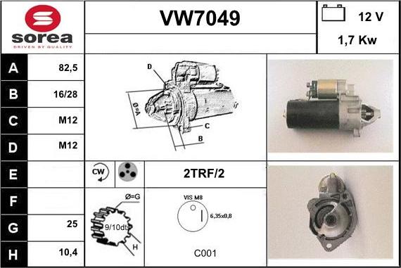 Sera VW7049 - Démarreur cwaw.fr