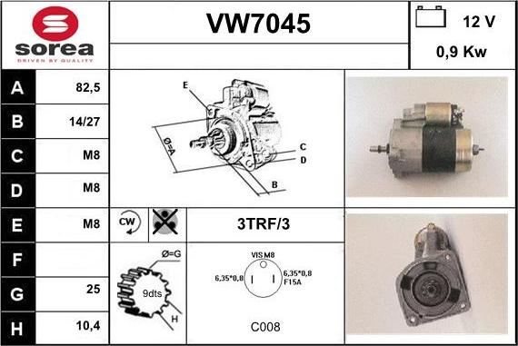 Sera VW7045 - Démarreur cwaw.fr