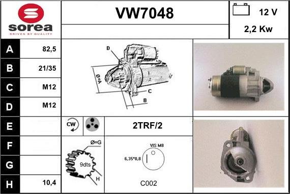 Sera VW7048 - Démarreur cwaw.fr