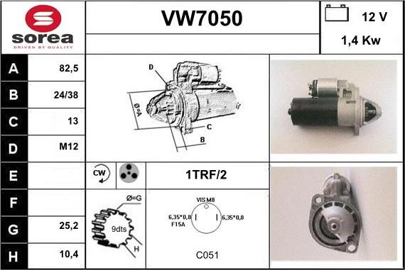 Sera VW7050 - Démarreur cwaw.fr