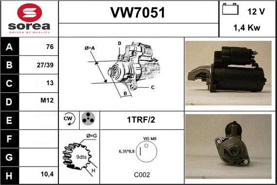 Sera VW7051 - Démarreur cwaw.fr