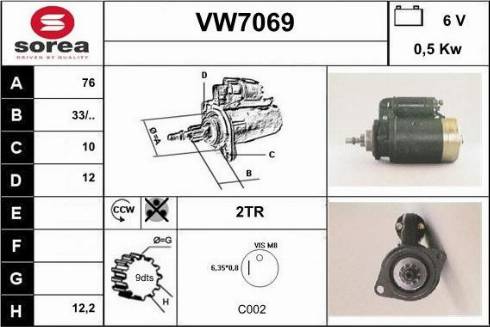 Sera VW7069 - Démarreur cwaw.fr