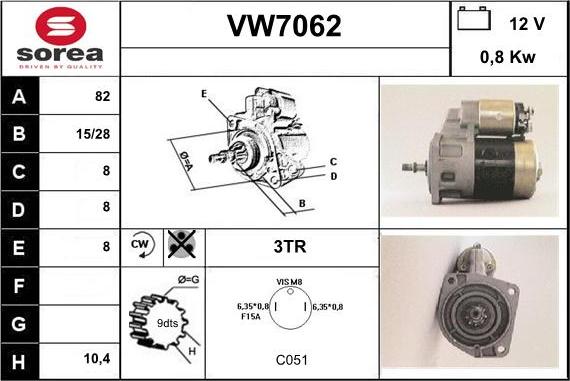 Sera VW7062 - Démarreur cwaw.fr