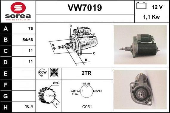 Sera VW7019 - Démarreur cwaw.fr