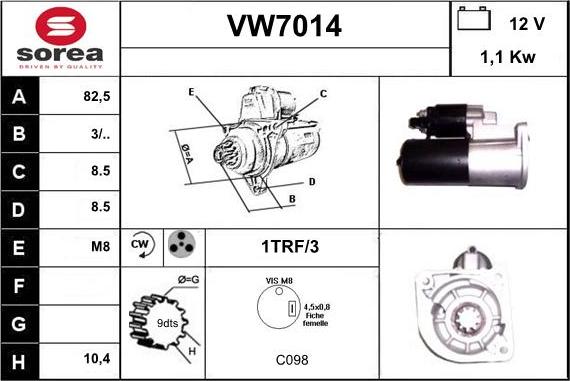 Sera VW7014 - Démarreur cwaw.fr