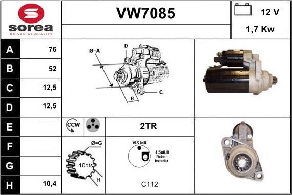 Sera VW7084 - Démarreur cwaw.fr