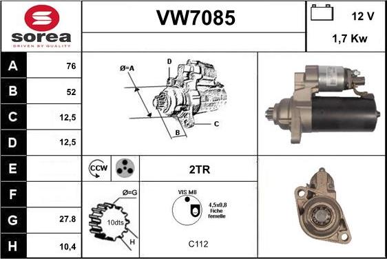 Sera VW7085 - Démarreur cwaw.fr