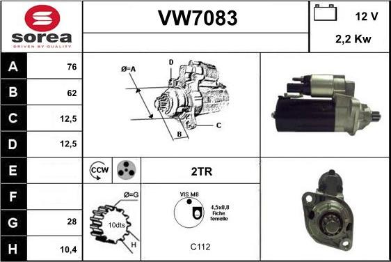 Sera VW7083 - Démarreur cwaw.fr