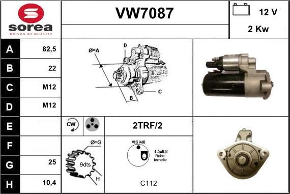 Sera VW7087 - Démarreur cwaw.fr