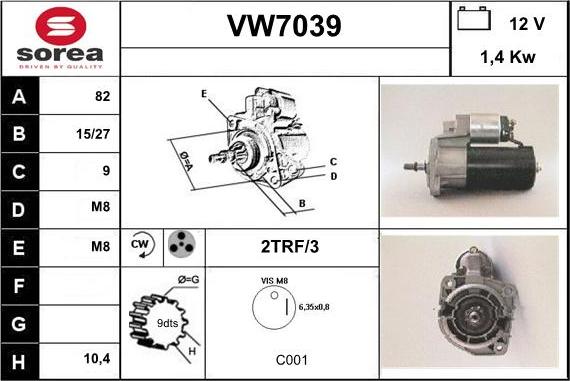 Sera VW7039 - Démarreur cwaw.fr