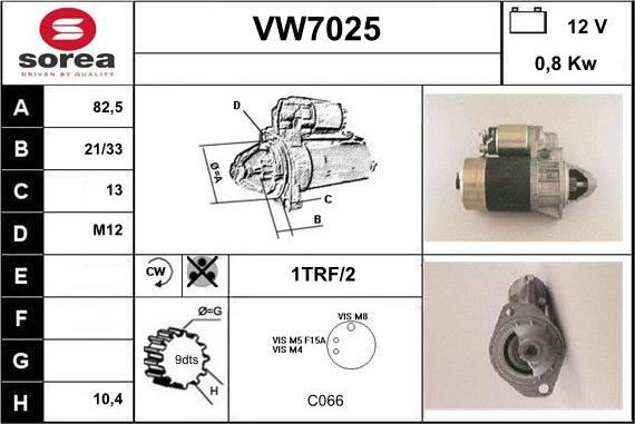 Sera VW7025 - Démarreur cwaw.fr