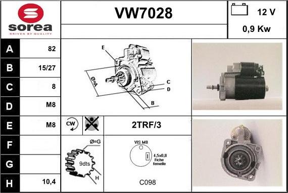 Sera VW7028 - Démarreur cwaw.fr