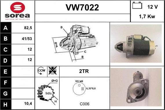 Sera VW7022 - Démarreur cwaw.fr