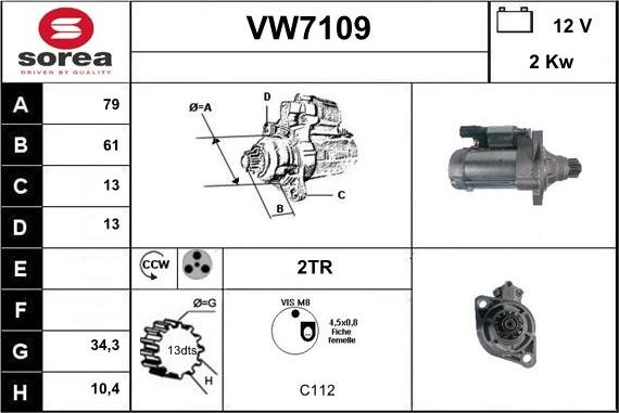 Sera VW7109 - Démarreur cwaw.fr