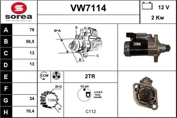 Sera VW7114 - Démarreur cwaw.fr