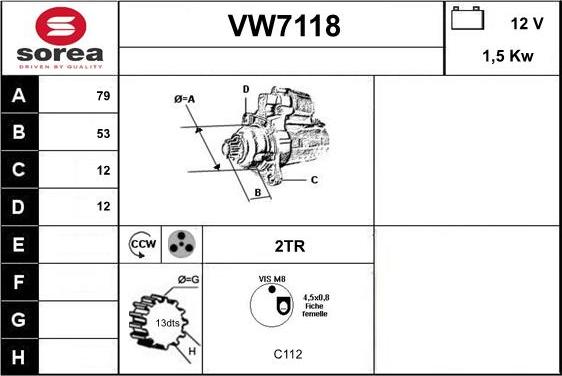 Sera VW7118 - Démarreur cwaw.fr