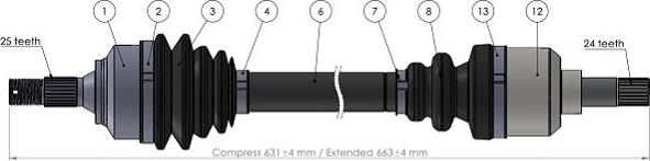 Sercore 221911 - Arbre de transmission cwaw.fr