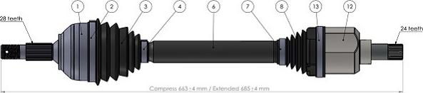 Sercore 221899 - Arbre de transmission cwaw.fr