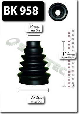 Shaftec BK958 - Joint-soufflet, arbre de commande cwaw.fr