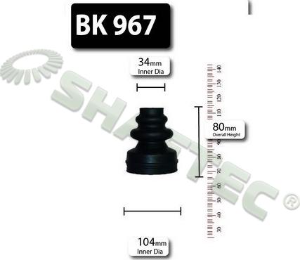 Shaftec BK967 - Joint-soufflet, arbre de commande cwaw.fr