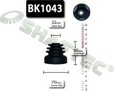 Shaftec BK1043 - Joint-soufflet, arbre de commande cwaw.fr