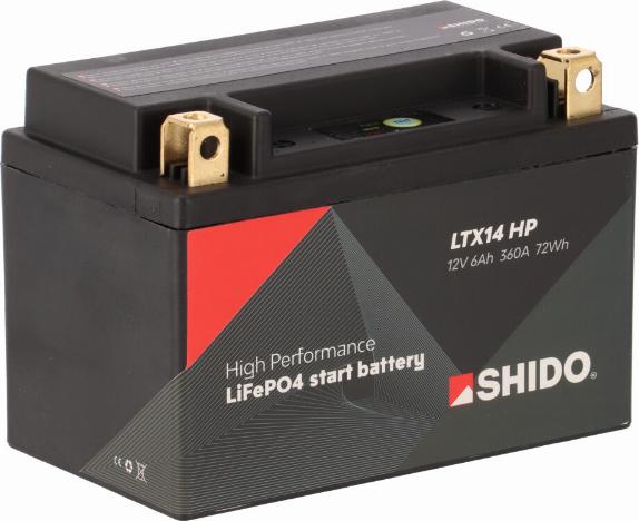 SHIDO LTX14 HP LION -S- - Batterie de démarrage cwaw.fr